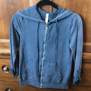 Pink Lotus full zip with hood size small